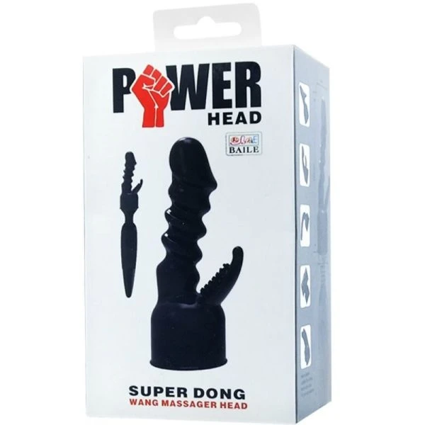 Baile Power Head verwisselbare vibratorkop voor inwendige en clitorale stimulatie zwart