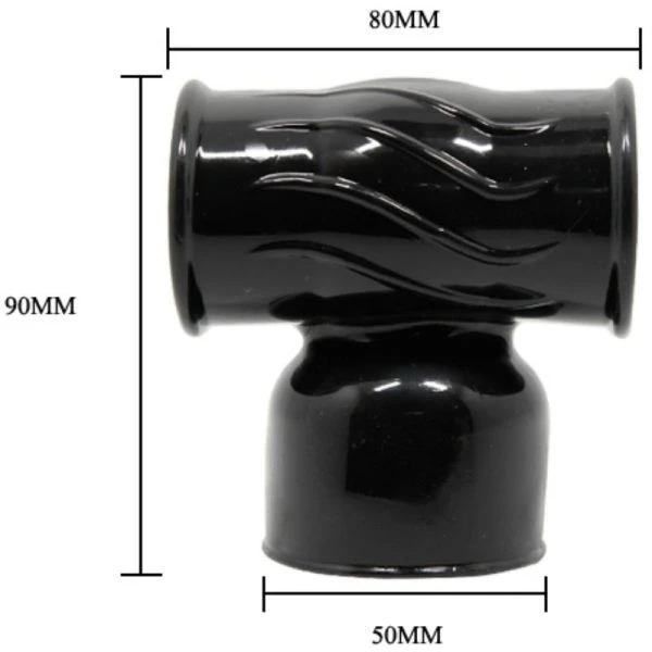 Baile Power Head Verwisselbare Masturbator-Opzet voor Massageapparaat, zwart Baile Power Head Verwisselbare Masturbator-Opzet voor Massageapparaat, zwart