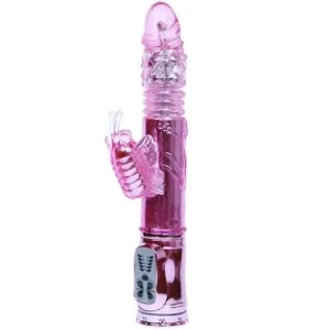 Baile Rotations Rabbit Vibrator met Vlinderstimulator