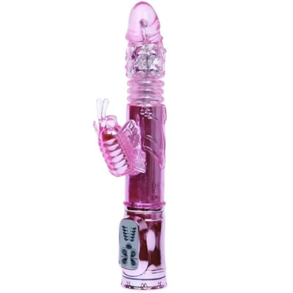 Baile Rotations Rabbit Vibrator met Vlinderstimulator