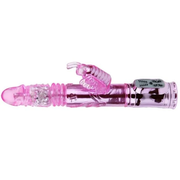 Baile Rotations Rabbit Vibrator met Vlinderstimulator