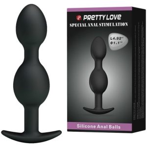 Anaal Speeltjes Pretty Love Siliconen Analkralen met Gewichtskralen 12,5 cm zwart Anaal Speeltjes Pretty Love Siliconen Analkralen met Gewichtskralen 12,5 cm zwart - Afbeelding 2