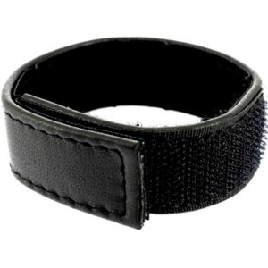 Leather Body verstellbarer Ledergurt mit Klettverschluss für Penis und Hoden, schwarz – Bild 1