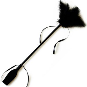 Secretplay 100% Fetish Whip & Tickle Peitsche mit Feder Schwarz Secretplay 100% Fetish Whip & Tickle Peitsche mit Feder Schwarz – Bild 2