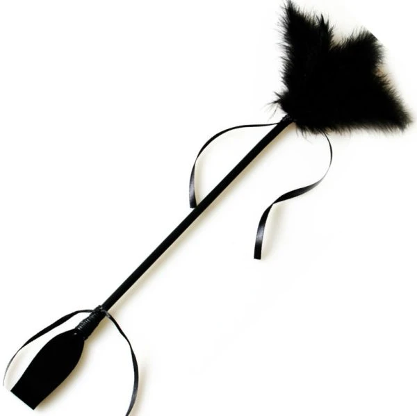 Secretplay 100% Fetish Whip & Tickle Peitsche mit Feder Schwarz Secretplay 100% Fetish Whip & Tickle Peitsche mit Feder Schwarz