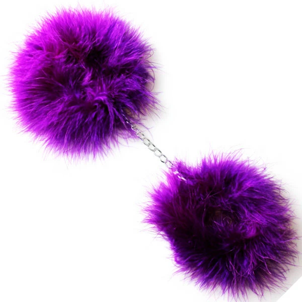 Secretplay 100% Fetish Marabou-Handschellen lila