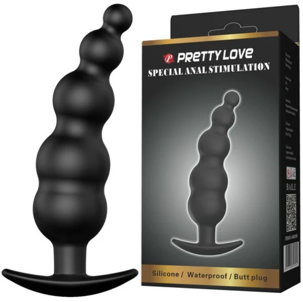 Anal Toys Pretty Love Anaalplug met handvat 118 x 30 mm zwart Anal Toys Pretty Love Anaalplug met handvat 118 x 30 mm zwart