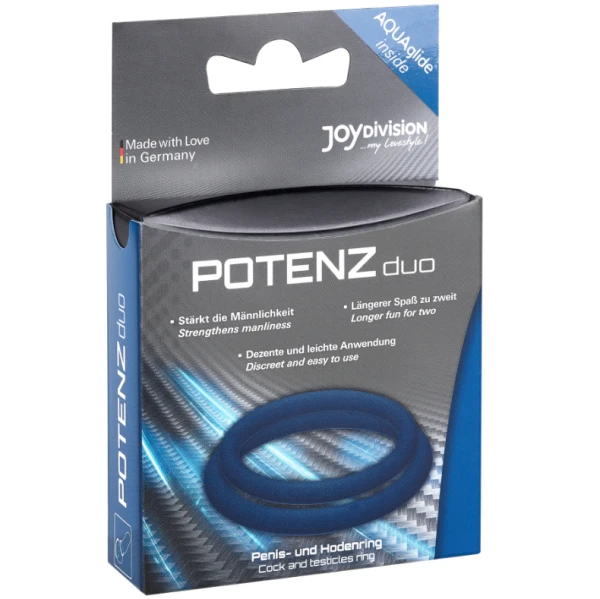 Joydivision Potenzduo Penisring-Set met twee ringen maat M