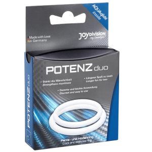 Joydivision Potenzduo Penisring-Set van siliconen M wit Joydivision Potenzduo Penisring-Set van siliconen M wit - Afbeelding 3