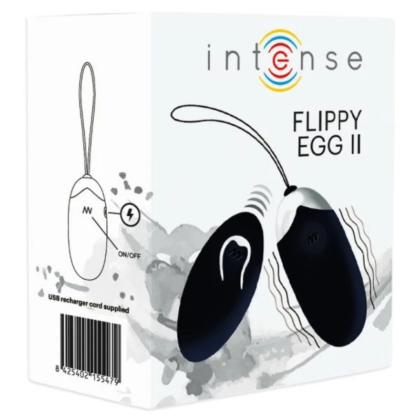 Intense Remote Control Flippy II vibrerend ei met afstandsbediening zwart Intense Remote Control Flippy II vibrerend ei met afstandsbediening zwart