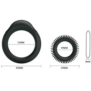 Baile FOR HIM siliconen penisringset Manhood met twee ringen Baile FOR HIM siliconen penisringset Manhood met twee ringen - Afbeelding 5