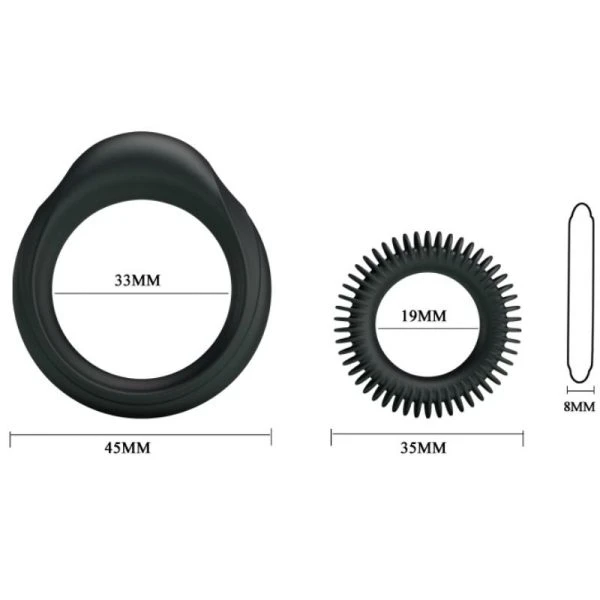 Baile FOR HIM siliconen penisringset Manhood met twee ringen