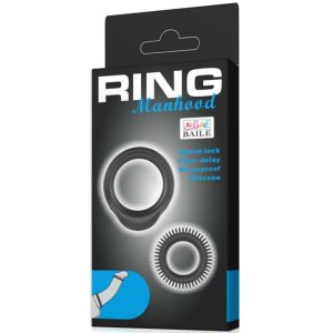 Baile FOR HIM siliconen penisringset Manhood met twee ringen Baile FOR HIM siliconen penisringset Manhood met twee ringen - Afbeelding 6