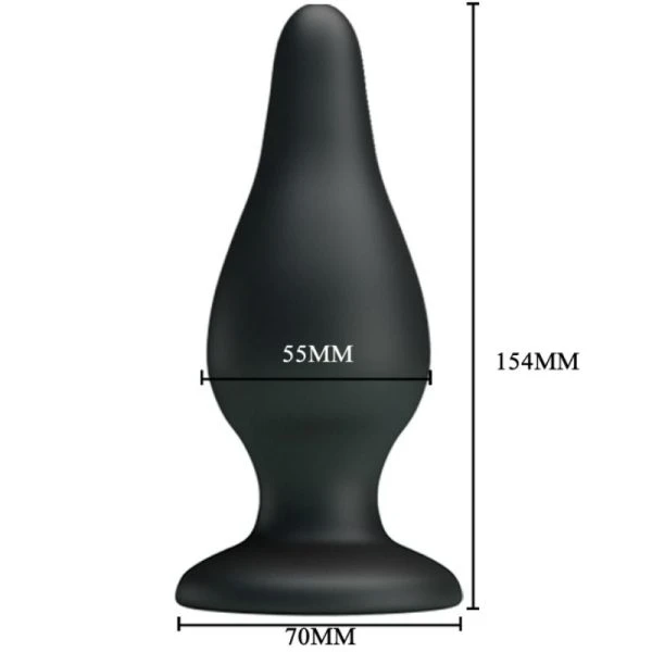Pretty Love Ergonomischer Silikon-Analplug 15,4 cm schwarz