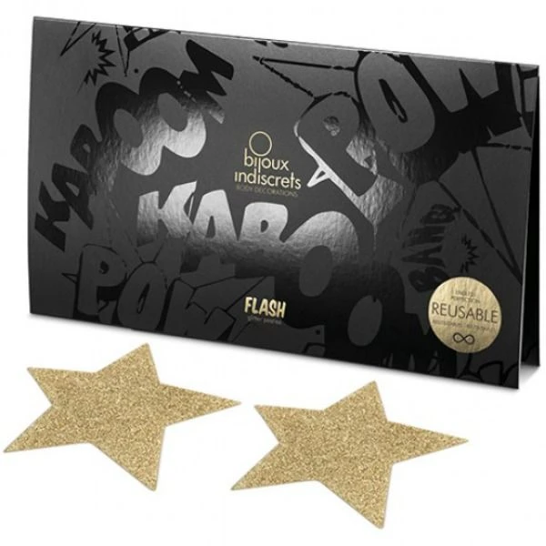 Bijoux Flash Collection zelfklevende tepelbedekkingen Golden Star