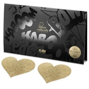 Bijoux Flash Collection zelfklevende tepelbedekkingen Golden Heart Bijoux Flash Collection zelfklevende tepelbedekkingen Golden Heart - Afbeelding 4