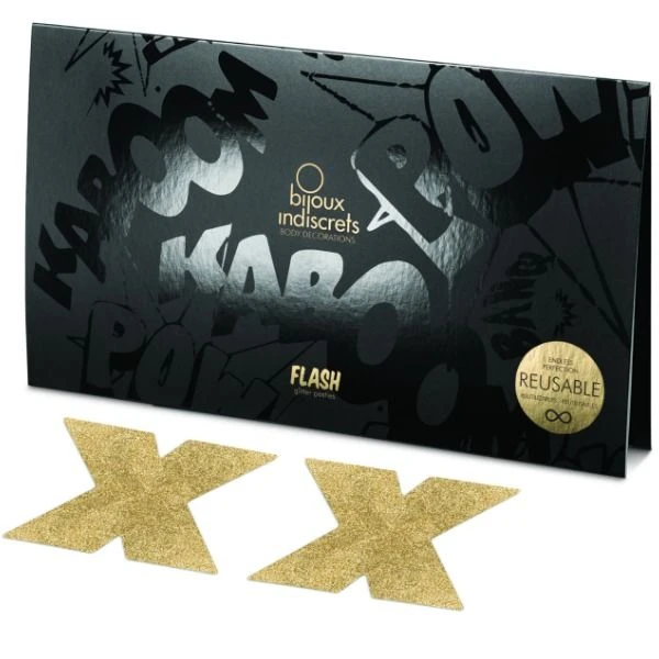 Bijoux Flash Collection zelfklevende tepelbedekkingen Gold Cross