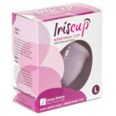 Iriscup Menstruatiecup groot roze met sterilisatiezakje Iriscup Menstruatiecup groot roze met sterilisatiezakje