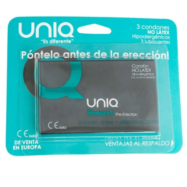 Uniq Smart Latex Free Pre-erection Condooms 3 Stuks Uniq Smart Latex Free Pre-erection Condooms 3 Stuks