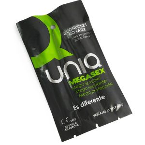Uniq Megasex Latex Free Sensitive Condooms, 3 stuks Uniq Megasex Latex Free Sensitive Condooms, 3 stuks - Afbeelding 1