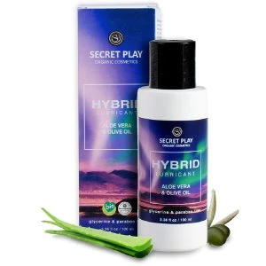 Secretplay Cosmetic Hybride Glijmiddel met Aloë Vera en Olijfextract, 100 ml