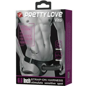 Harness Collection Pretty Love Vito Strap-on met Holle Dildo en Trilling 17,3 cm Harness Collection Pretty Love Vito Strap-on met Holle Dildo en Trilling 17,3 cm - Afbeelding 7