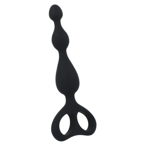 Intense Anal Toys Anale Dildo Danti van zijdezacht siliconen zwart 17,5 cm