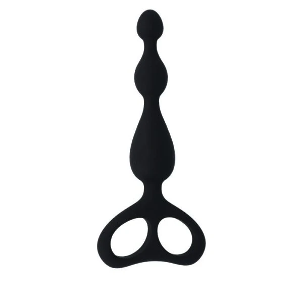 Intense Anal Toys Anale Dildo Danti van zijdezacht siliconen zwart 17,5 cm