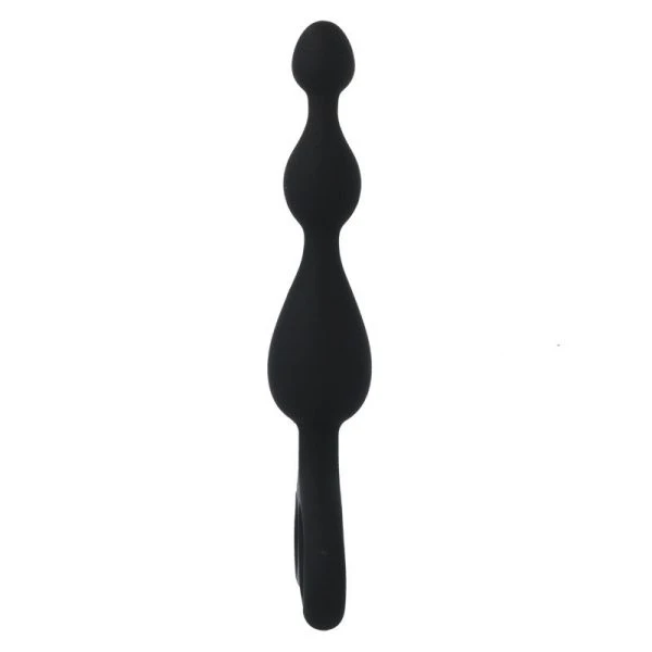 Intense Anal Toys Anale Dildo Danti van zijdezacht siliconen zwart 17,5 cm