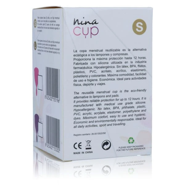 Nina Kikí Menstruatiecup Roze Maat S