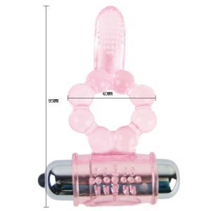 Baile FOR HIM siliconen penisring met 10 vibratieritmes en roze vibratie