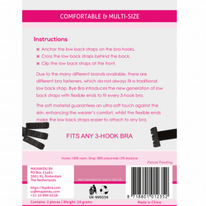 Bye Bra BH-adapter met open rug Zwart & Wit Bye Bra BH-adapter met open rug Zwart & Wit - Afbeelding 2