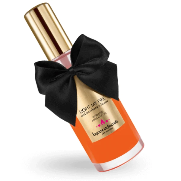 Bijoux Love Cosmetiques Massageöl mit Wärmeeffekt Erdbeer-Aroma 100 ml