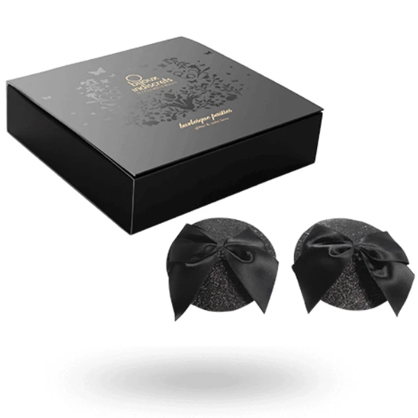 Bijoux Burlesque Pasties zelfklevende tepelbedekkingen met strik Bijoux Burlesque Pasties zelfklevende tepelbedekkingen met strik