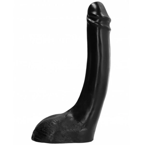 ALL Black Dildo met ballen voor gevorderde fisting-ervaringen