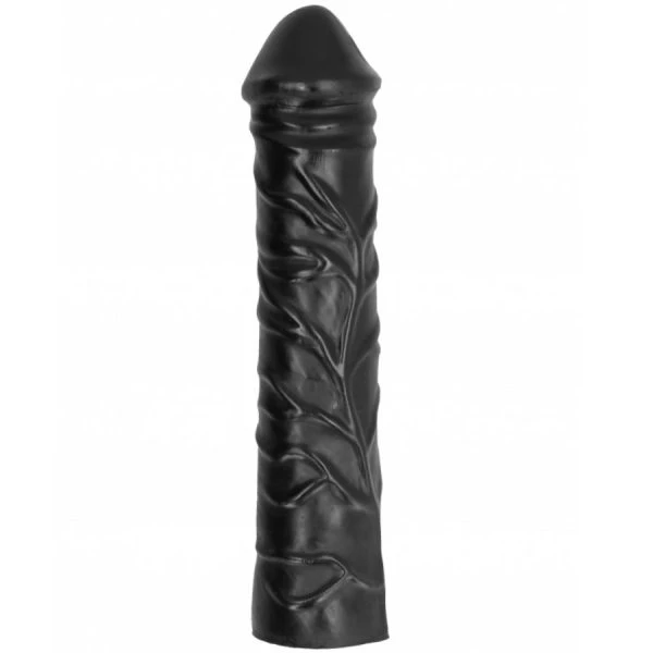 ALL Black Riesiger Fisting-Dildo mit Adern, 31 cm