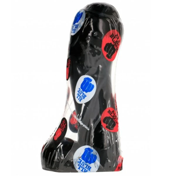 ALL Black Dildo met brede kop en smalle schacht