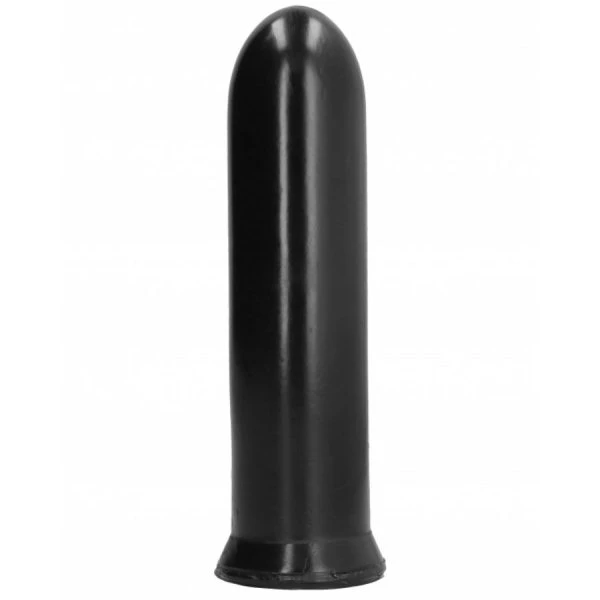 ALL Black Dildo met gladde textuur, zwart
