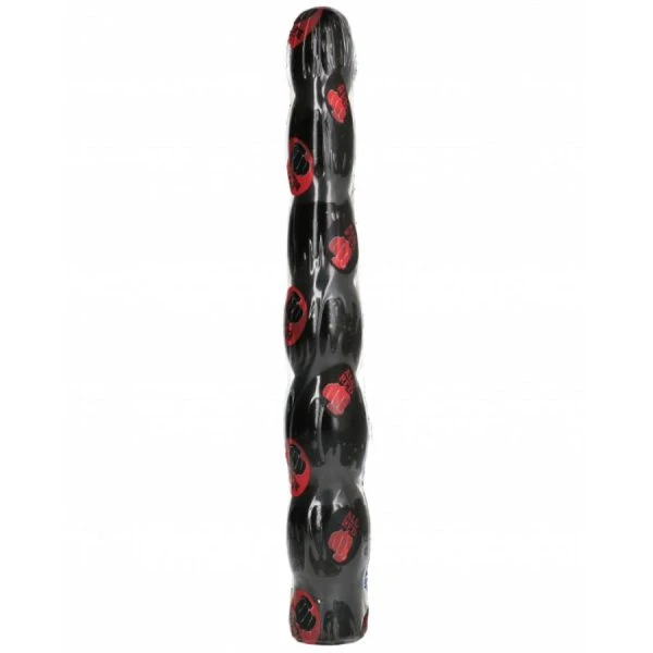 ALL Black Anaal-Dildo geribbeld, 32 x 4,50 x 4,50 cm