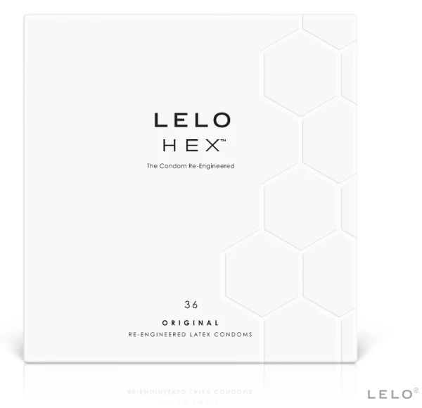 Lelo HEX Condooms 36 stuks doos, natuurlatex, 0,045 mm