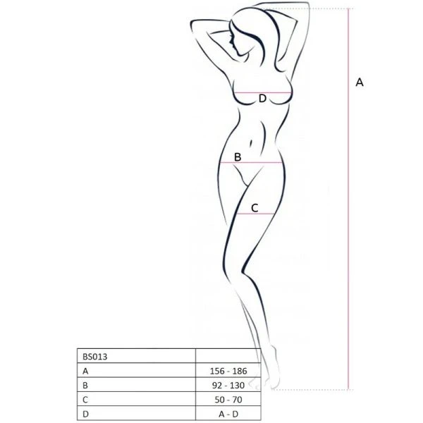 Passion Woman Bodystockings Netz-Body BS013 wit one size Passion Woman Bodystockings Netz-Body BS013 wit one size