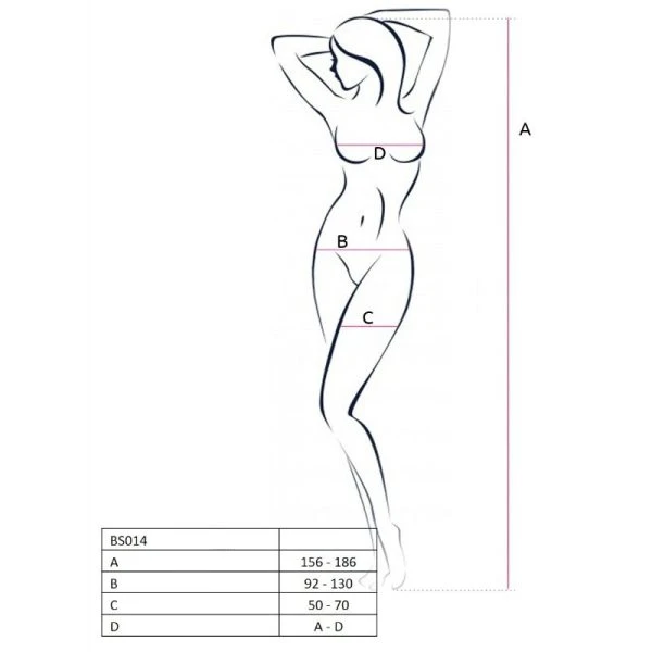 Passion Woman Bodystockings Net-lichaam ouvert zwart one-size