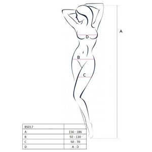 Passion Woman Bodystockings Net-body met kruisopening van kant wit Passion Woman Bodystockings Net-body met kruisopening van kant wit - Afbeelding 2