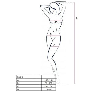 Passion Woman Bodystockings Netz-Body BS019 wit one size Passion Woman Bodystockings Netz-Body BS019 wit one size - Afbeelding 2
