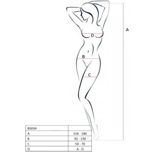 Passion Woman Net-body met Borduursel BS034 wit Eenheidsmaat Passion Woman Net-body met Borduursel BS034 wit Eenheidsmaat - Afbeelding 2