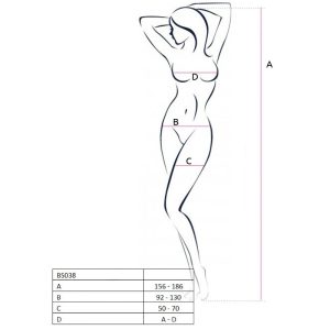 Passion Woman Net-body met Borduursel BS038 Zwart Unimaat Passion Woman Net-body met Borduursel BS038 Zwart Unimaat - Afbeelding 3