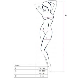 Passion Woman Bodystockings Netz-Body BS031 wit one size Passion Woman Bodystockings Netz-Body BS031 wit one size - Afbeelding 2