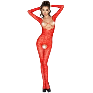 Passion Woman Bodystockings Netz-Body BS031 rot Einheitsgröße