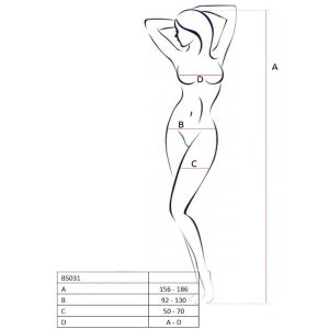 Passion Woman Bodystockings Netz-Body BS031 zwart one-size Passion Woman Bodystockings Netz-Body BS031 zwart one-size - Afbeelding 3