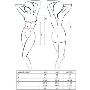 Passion Woman Corsets Korsett Maddie in zwart S/M Passion Woman Corsets Korsett Maddie in zwart S/M - Afbeelding 2